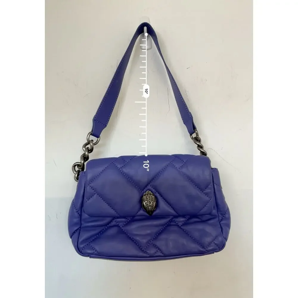 KURT GEIGER LONDON MEDIUM LILAC KENSINGTON SOFT SHOULDER BAG